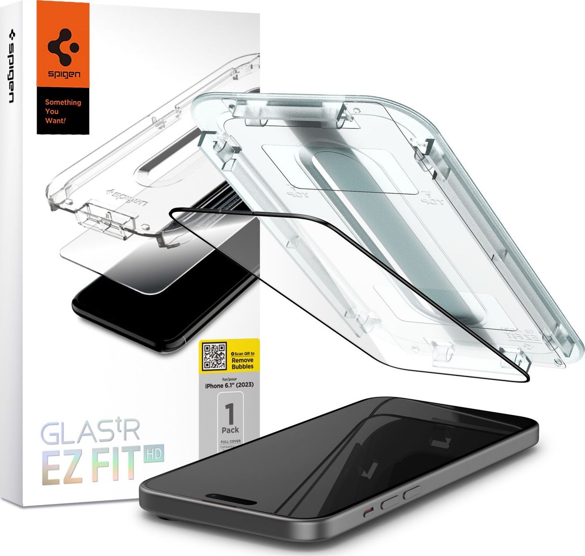 

Защитное стекло Spigen Glass TR EZ Fit FC для iPhone 15 AGL06908