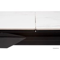 Кухонный стол M-City Cremona 140 Matte Statuario 614М04873 (белый мрамор матовый/черный)