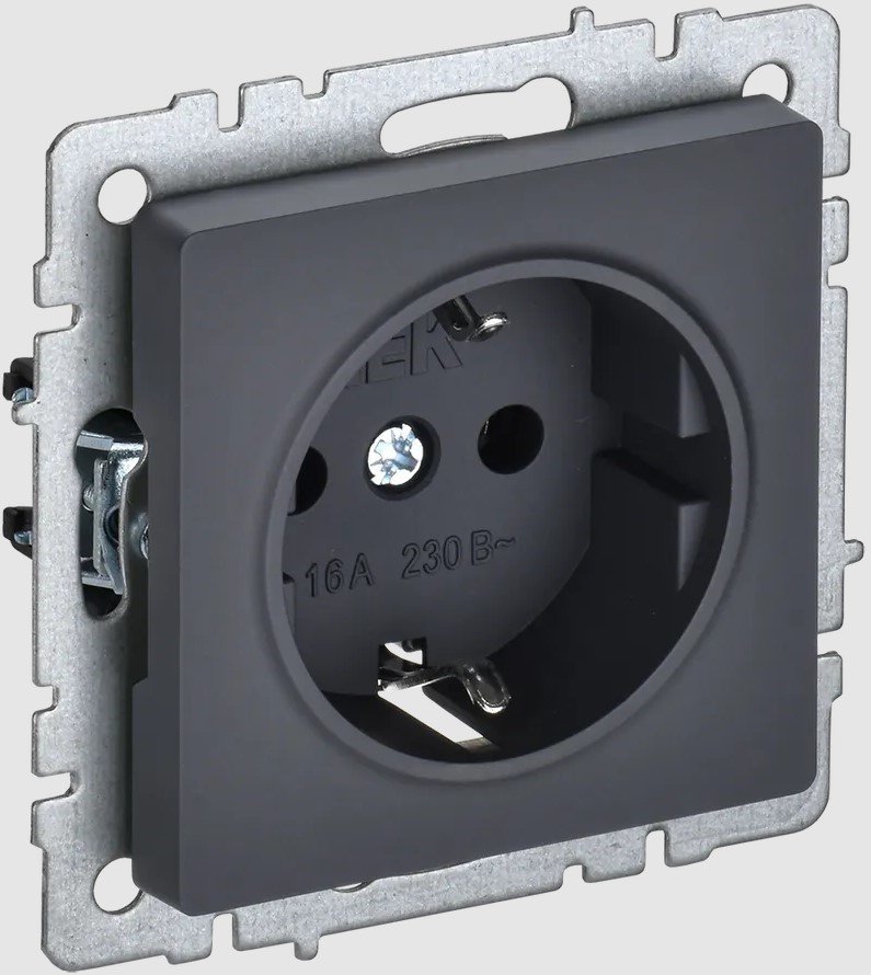 

Розетка IEK Brite РС14-1-0-БрГ