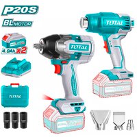  Total TOSLI240489 (гайковерт, фен, 2 АКБ, кейс)