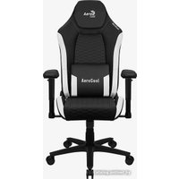 Игровое (геймерское) кресло AeroCool Crown Leatherette (черный/белый)