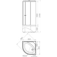 Душевая кабина Domani-Spa Delight Slim 88 High 80x80 DS01DS88HBT00