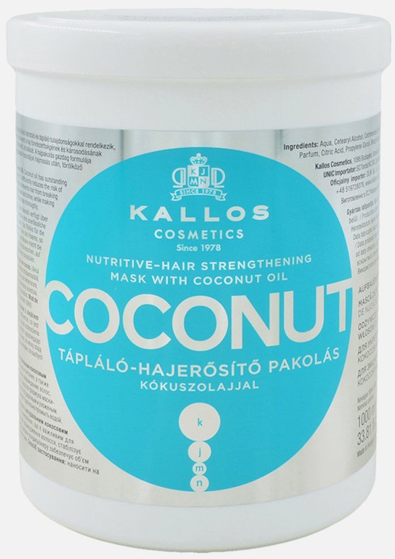 

Маска Kallos Cosmetics KJMN укрепляющая для волос с кокосовым маслом 1 л