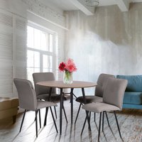 Стул TetChair Sweet флок (серый/черный)