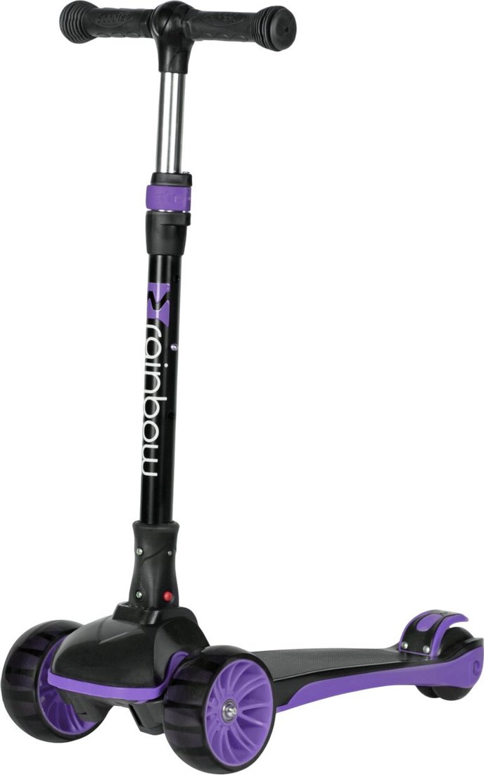 Трехколесный самокат Novatrack Rainbow 120 120BB.RAINBOW.BVT25 (черный/фиолетовый)