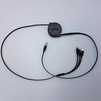 Кабель USBTOP USB Type-A - USB Type-C/Lightning/microUSB (1 м, черный, с боксом для скрутки)