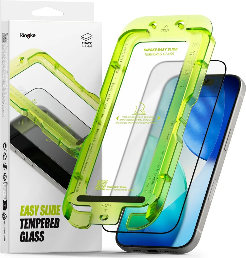 

Защитное стекло Ringke Easy Slide 2шт для iPhone 17