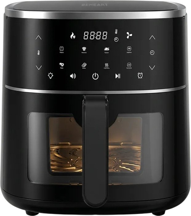 Аэрогриль (аэрофритюрница) Beheart Smart Air Fryer 8L AF-E8003-AS (с евровилкой, черный)