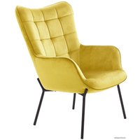 Интерьерное кресло Halmar Castel (горчичный/черный)