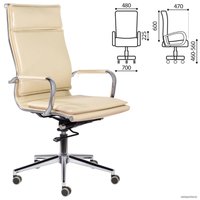 Офисное кресло Brabix Premium Kayman EX-532 (экокожа/хром бежевый)