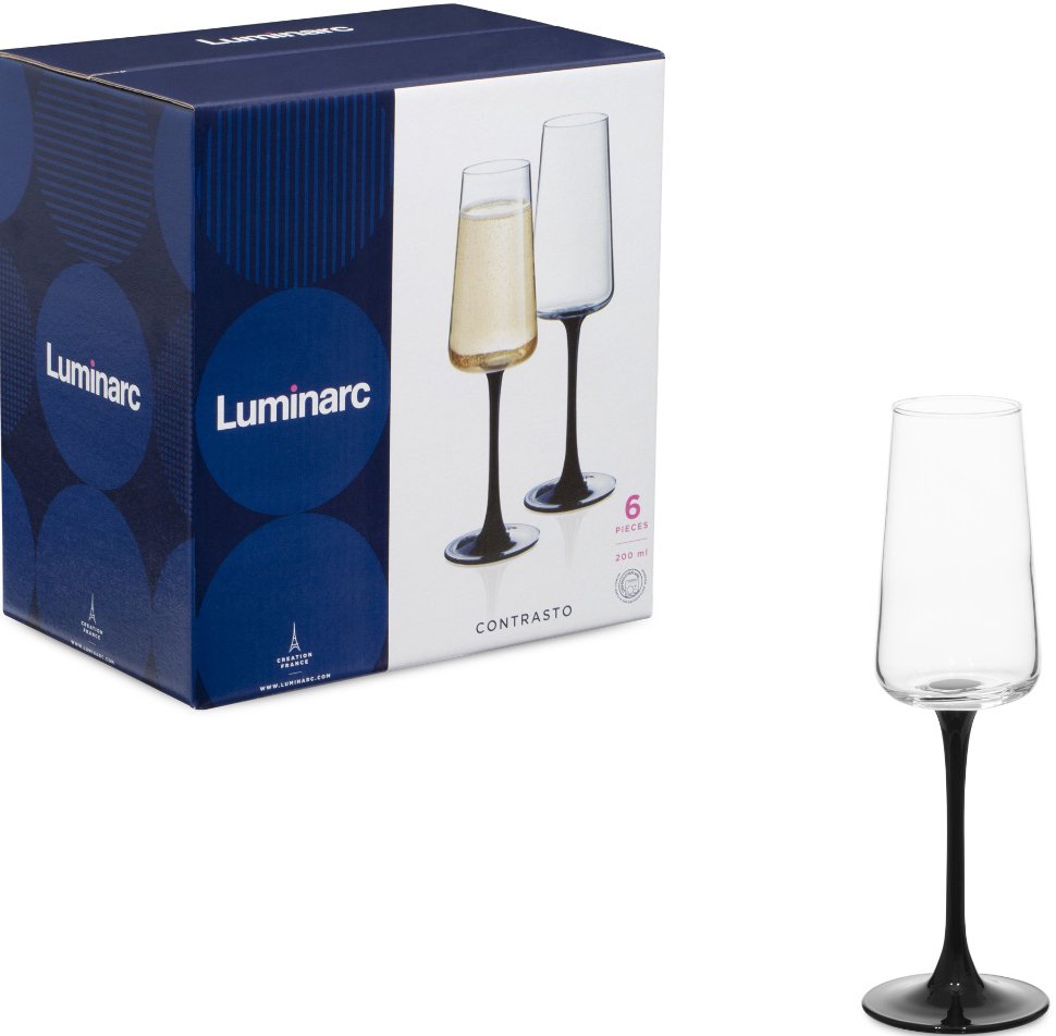 

Набор бокалов для шампанского Luminarc Contrasto P8923