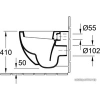 Унитаз подвесной Villeroy & Boch Subway 66041001 (без сиденья)