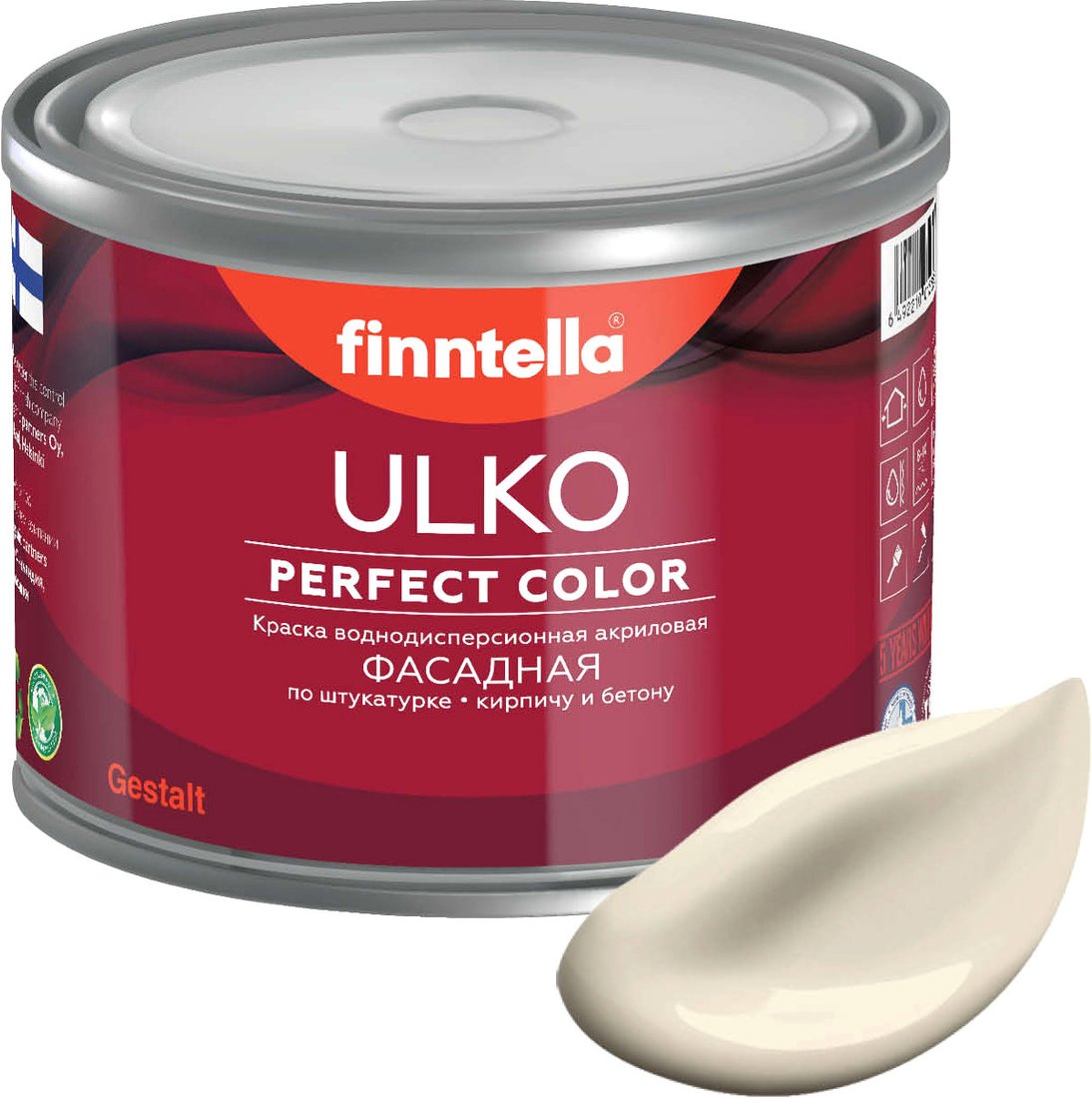 

Краска Finntella Ulko Liinavaatteet F-05-1-1-FL094 0.9 л (светло-бежевый)