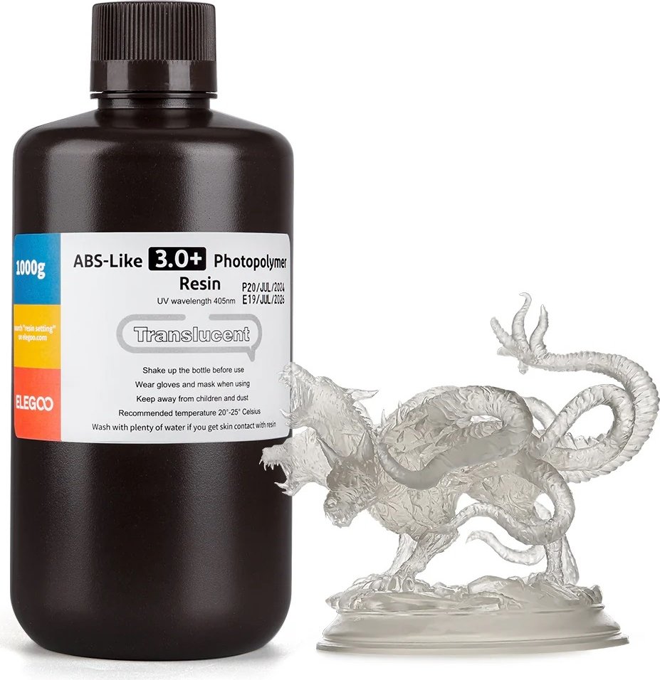 

Фотополимер Elegoo ABSlike V3.0+ 1кг (полупрозрачный)