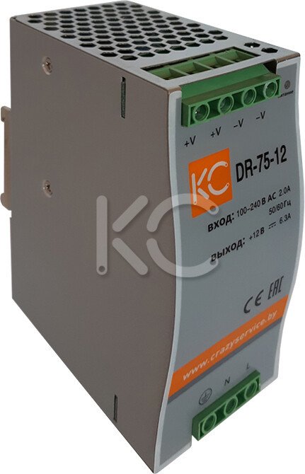 

Блок питания на DIN-рейку КС DR-75W-12V dr-75-12