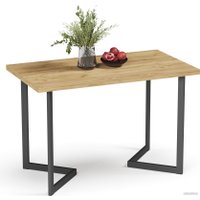 Кухонный стол Soma Miata 36 120x66 (дуб крафт золотой/черный)