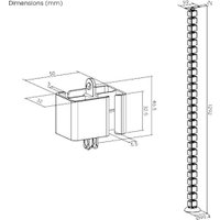 Кабель-менеджмент ErgoSmart Ergo Cabel R (белый)