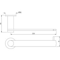 Держатель для полотенца Artize Onyx ONY-CHR-59723