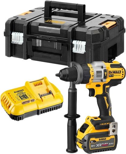 Ударная дрель-шуруповерт DeWalt DCD999X1 (с 1-им АКБ 9 Ач, кейс)