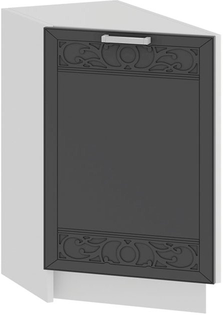 

Шкаф напольный Трия Долорес 1Н3Т (белый/титан)