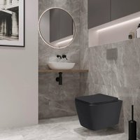 Унитаз подвесной Lauter Magdeburg 21103EC + GROHE Rapid SL 39504000 (черный матовый)