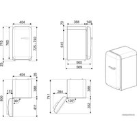 Однокамерный холодильник Smeg FAB5LCR3