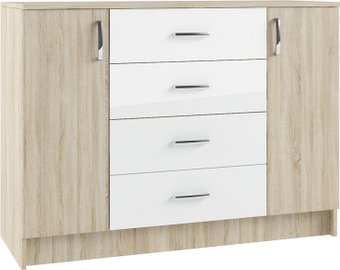 Комод ДСВ Софи СКМ 1200.1 (сонома/белый глянец)