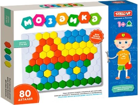 

Мозаика/пазл Stellar Мозаика 40 мм 01009 (80 деталей)