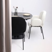 Кухонный стол Listvig Merlin 110-150х75 (МДФ+HPL-пластик черный Sahara Noir/черный)