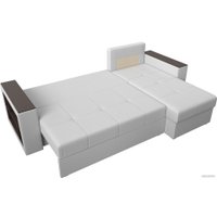 Угловой диван Лига диванов Дубай лайт правый 114199 (экокожа белый)