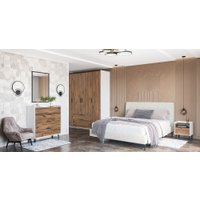 Шкаф распашной Elva Эссен NEM04HP-4D2S-2040/610/2310 (31) (белый матовый/дуб элисон)