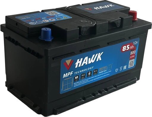 

Автомобильный аккумулятор Hawk 85 R+ низк HSMF-57539