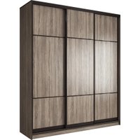 Шкаф-купе Евва АЭП ШК.3.02 203 TTG.03 (дуб трюфель/дуб трюфель/венге глянец)