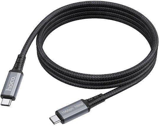 

Кабель Hoco US01 USB Type-C - USB Type-C (1.8 м, черный)