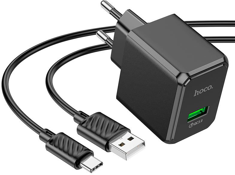 

Сетевое зарядное Hoco CS12A USB Type-C (черный)