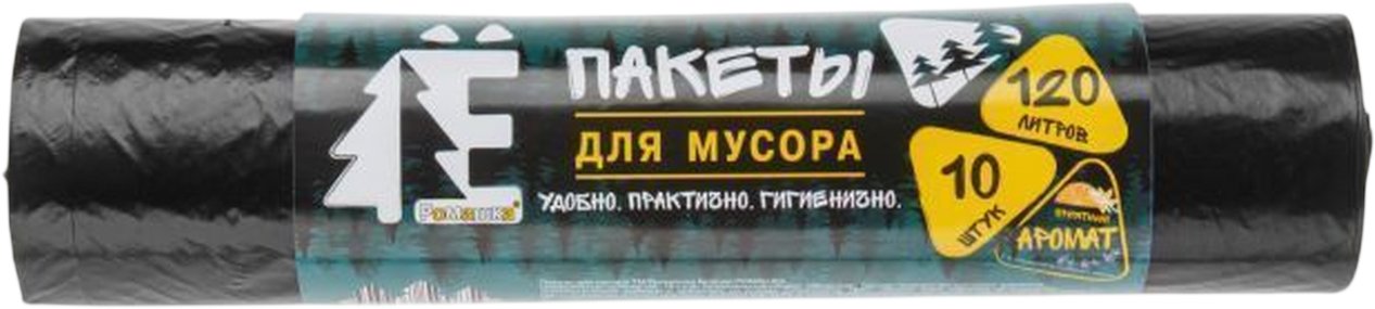

Пакеты для мусора Ромашка Е-Ромашка ЕЛР-ВР-120-10/35/Ч (10 шт)