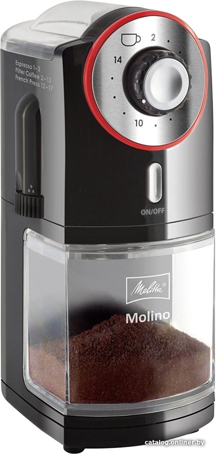 Электрическая кофемолка Melitta Molino (черный/красный)