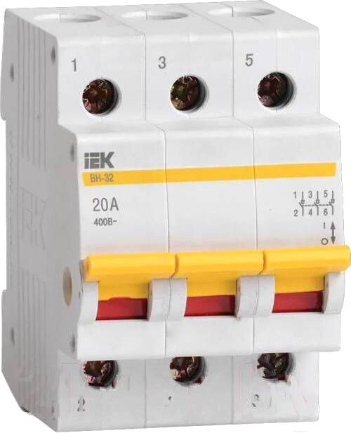 

Выключатель нагрузки IEK ВН-32 3Р 20А MNV10-3-020