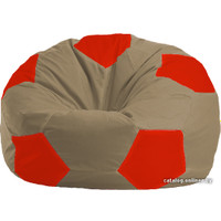 Кресло-мешок Flagman Мяч Стандарт М1.1-92 (бежевый/красный)