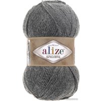 Пряжа для вязания Alize Alpaca Royal 196 (250 м, темно-серый)