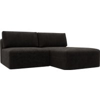 Угловой диван Лига диванов Лига-060 НПБ угол универсальный 129511 (велюр Brut 17 коричневый)