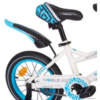 Детский велосипед Mobile Kid Slender 14 (белый/голубой)