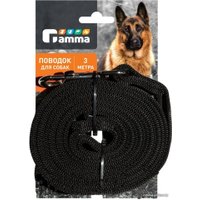 Поводок Gamma Апорт 11012007 (черный)