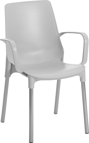 Стул с подлокотниками TetChair Genius с подлокотником (серый/хром)