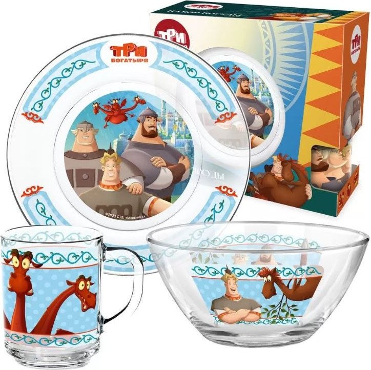Столовый сервиз ND Play Три Богатыря 310844 (3 предмета)