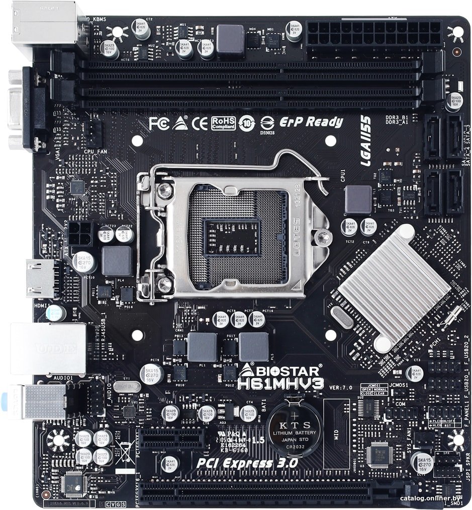 Материнская плата BIOSTAR H61MHV3 Ver. 7.0
