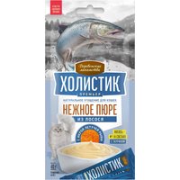 Лакомство для кошек Деревенские лакомства Холистик Премьер. Нежное пюре из лосося 4x10 г