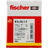 Дюбель-гвоздь Fischer N 5 x 25/1 F 514872 (100 шт)