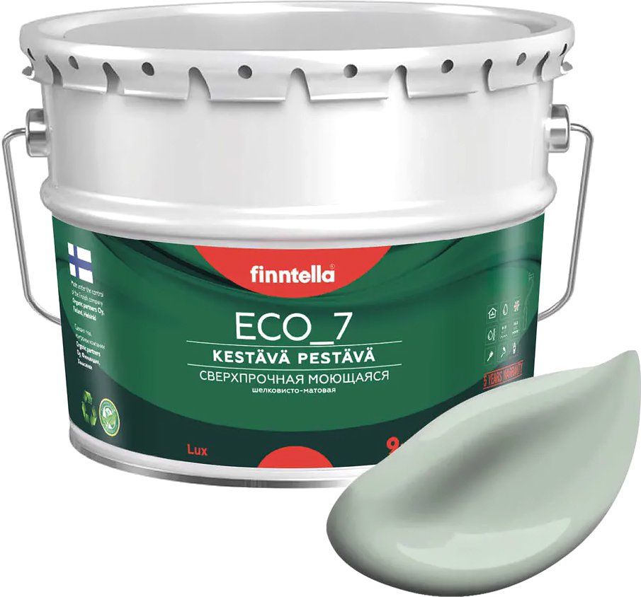 

Краска Finntella Eco 7 Meditaatio F-09-2-9-FL043 9 л (серо-зеленый)