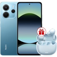 Телефон Xiaomi Redmi Note 14 8GB/256GB международная версия (синий) + наушники Xiaomi Redmi Buds 6 Lite (голубой) по акции
